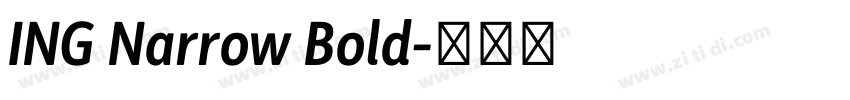 ING Narrow Bold字体转换